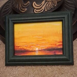 Handcrafted Sunset Painting